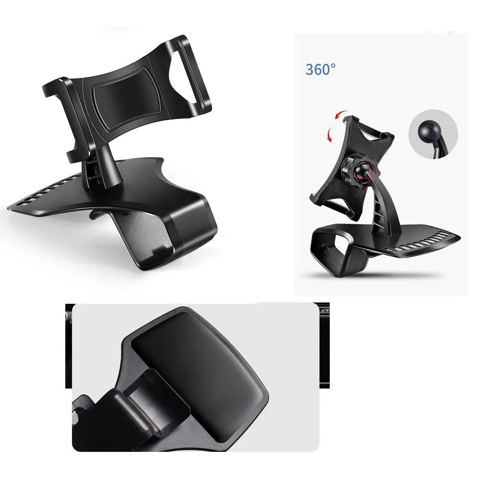 3 in 1 Car GPS Smartphone Holder: Dashboard / Visor Clamp   AC Grid Clip for ZTE Skate, Monte Carlo - Black
