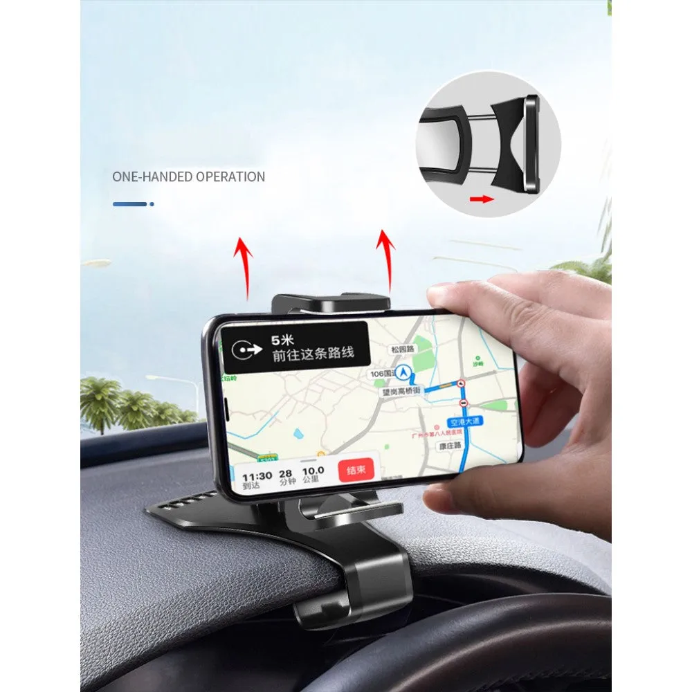 3 in 1 Car GPS Smartphone Holder: Dashboard / Visor Clamp   AC Grid Clip for ZTE Skate, Monte Carlo - Black