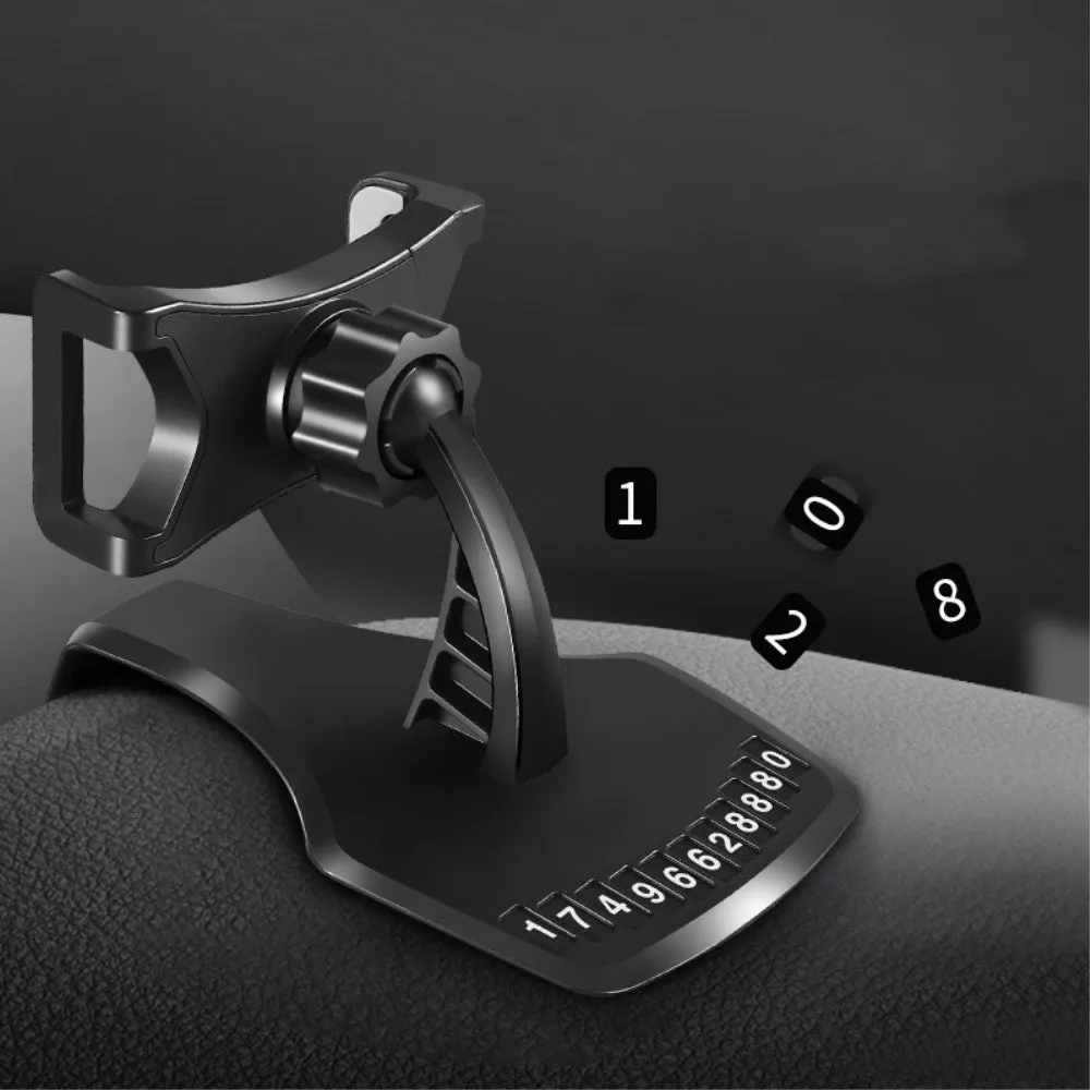 3 in 1 Car GPS Smartphone Holder: Dashboard / Visor Clamp   AC Grid Clip for ZTE Skate Pro - Black