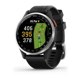 Approach® S44 - Silver Aluminium with Black Silicone Band
