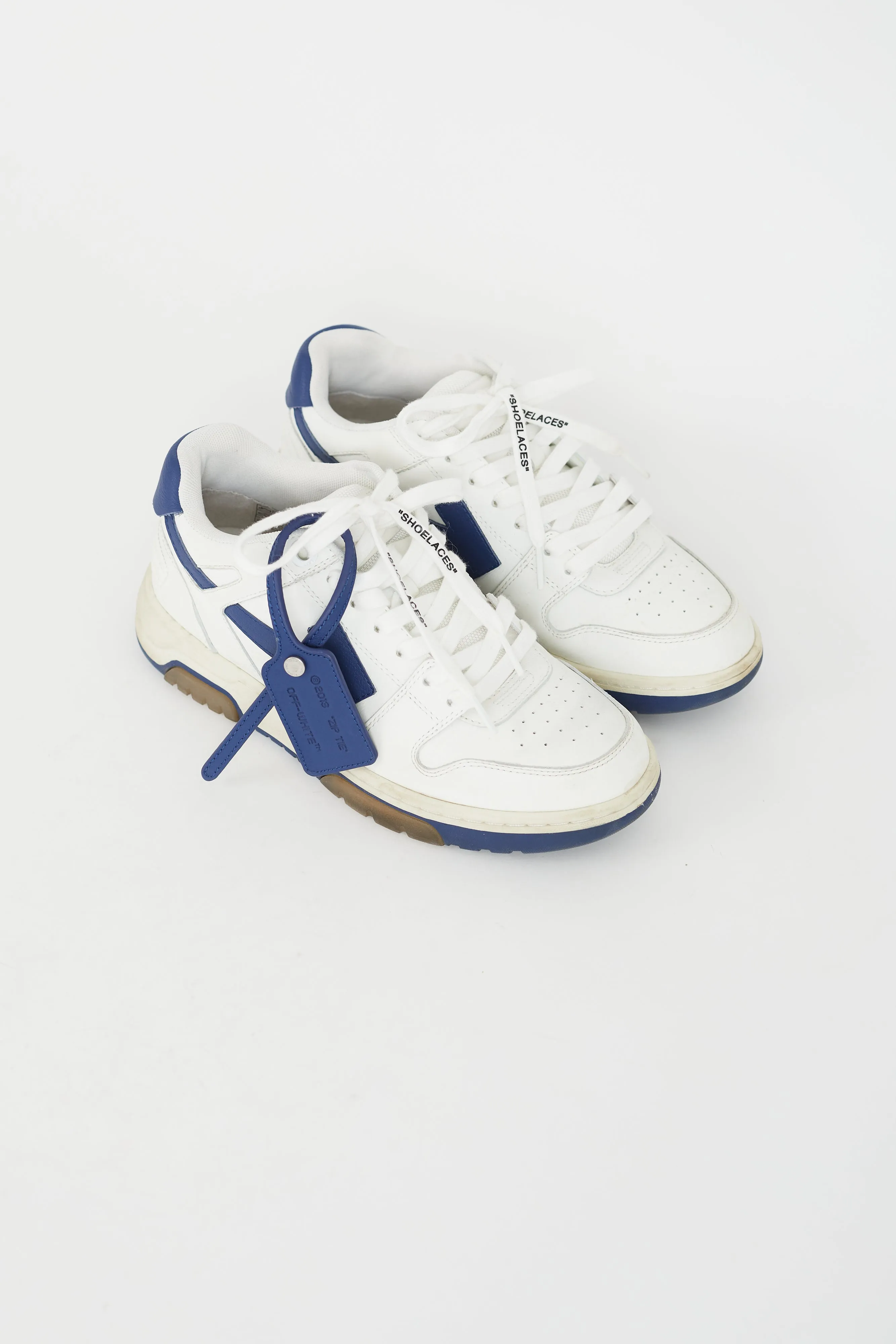 Blue & White Leather Out Of Office Sneaker