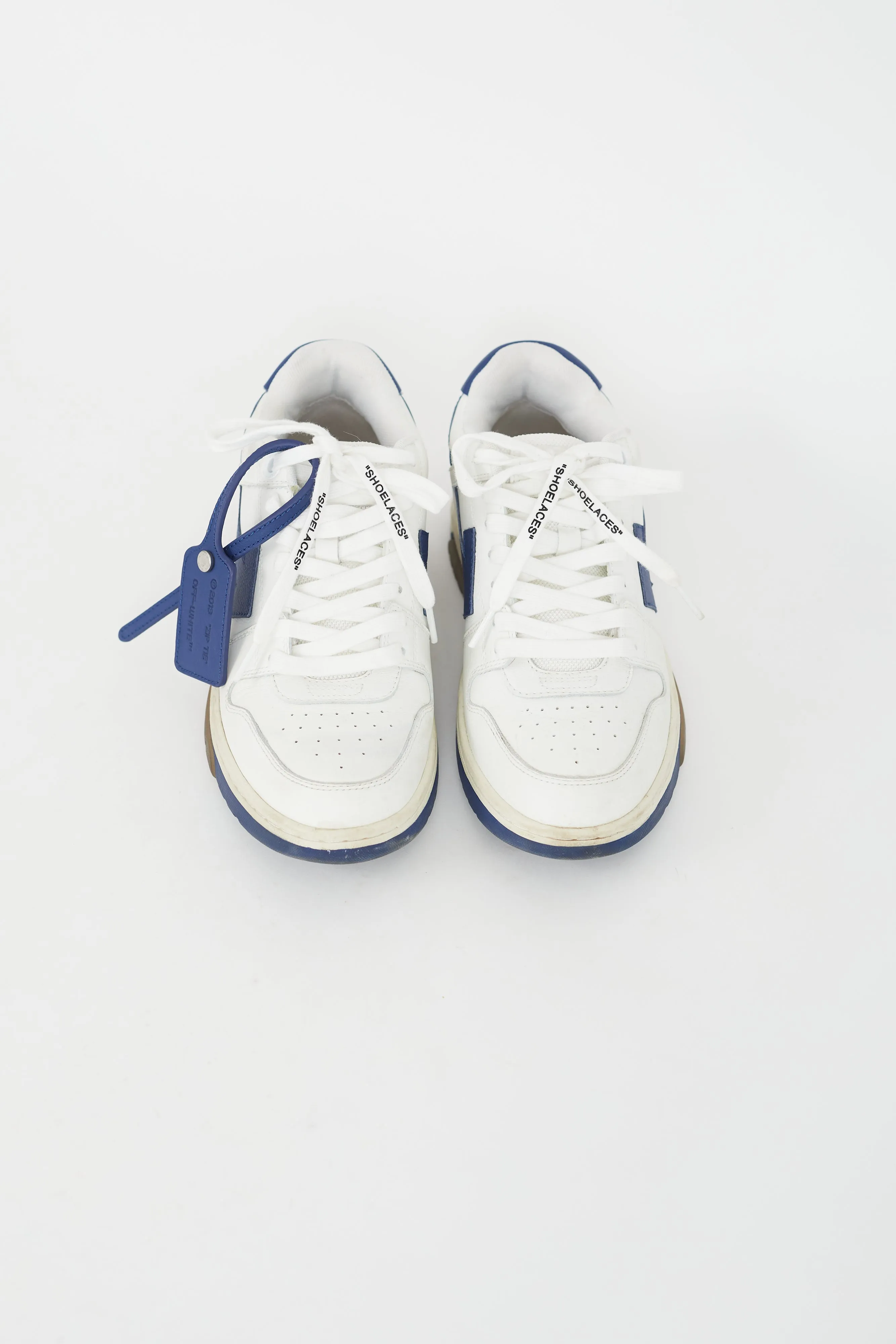 Blue & White Leather Out Of Office Sneaker