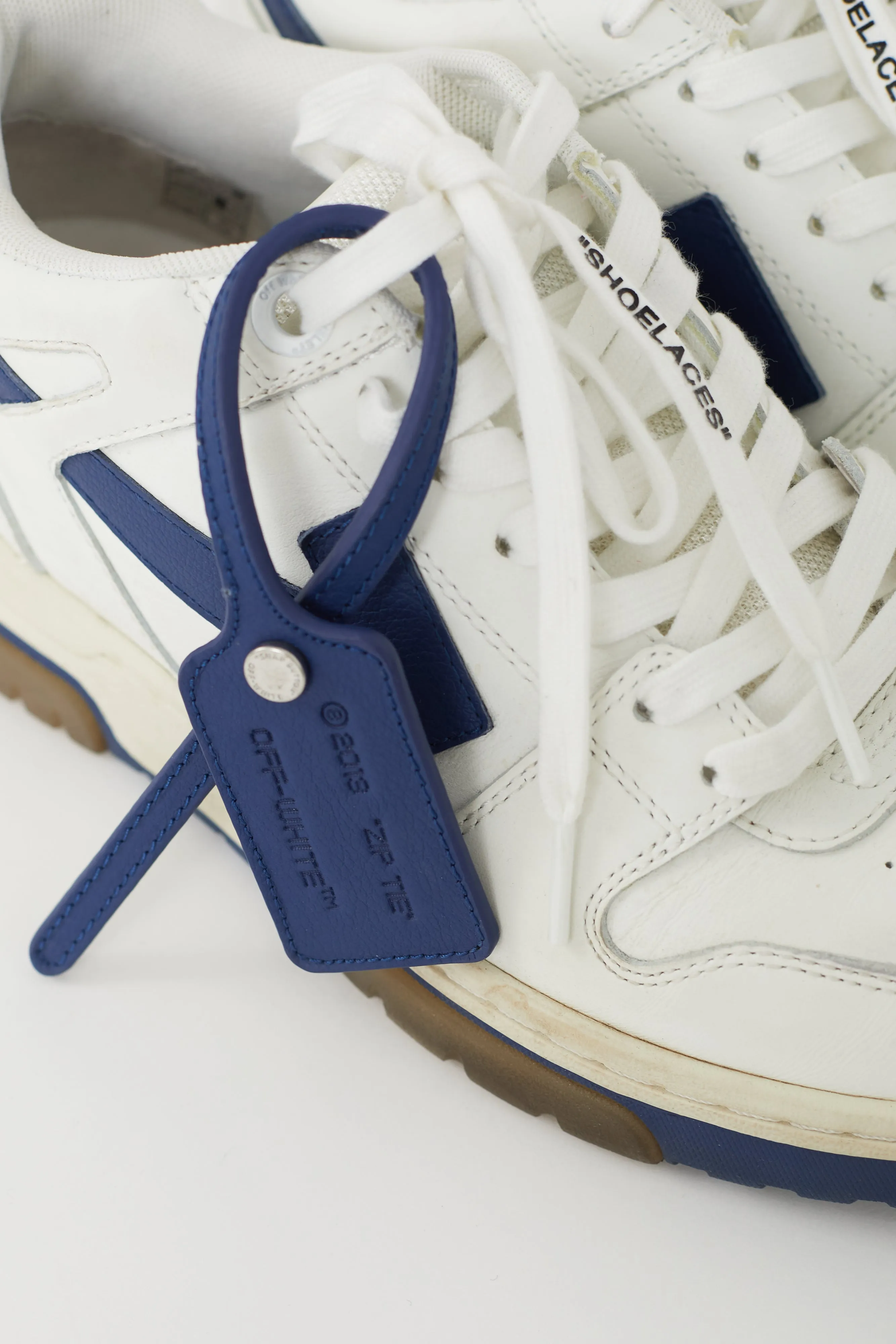 Blue & White Leather Out Of Office Sneaker