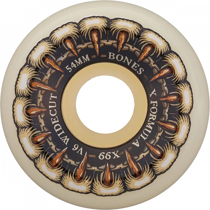Bones XF X99 V6 Wide-Cut 54MM 99A Grippin Wolf Wheels