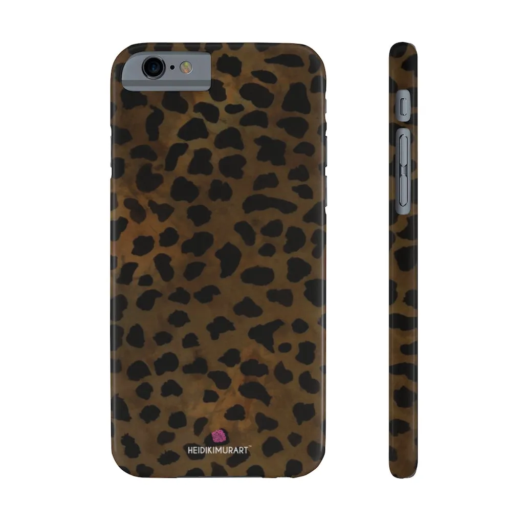 Brown Cheetah Animal Phone Case, Animal Print Case Mate Slim Tough Phone Cases-Made in USA
