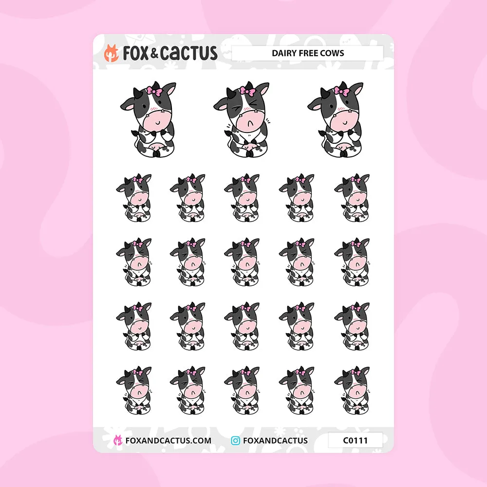 Dairy Free Cow Stickers