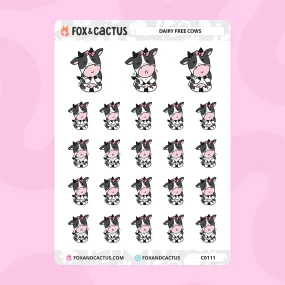 Dairy Free Cow Stickers