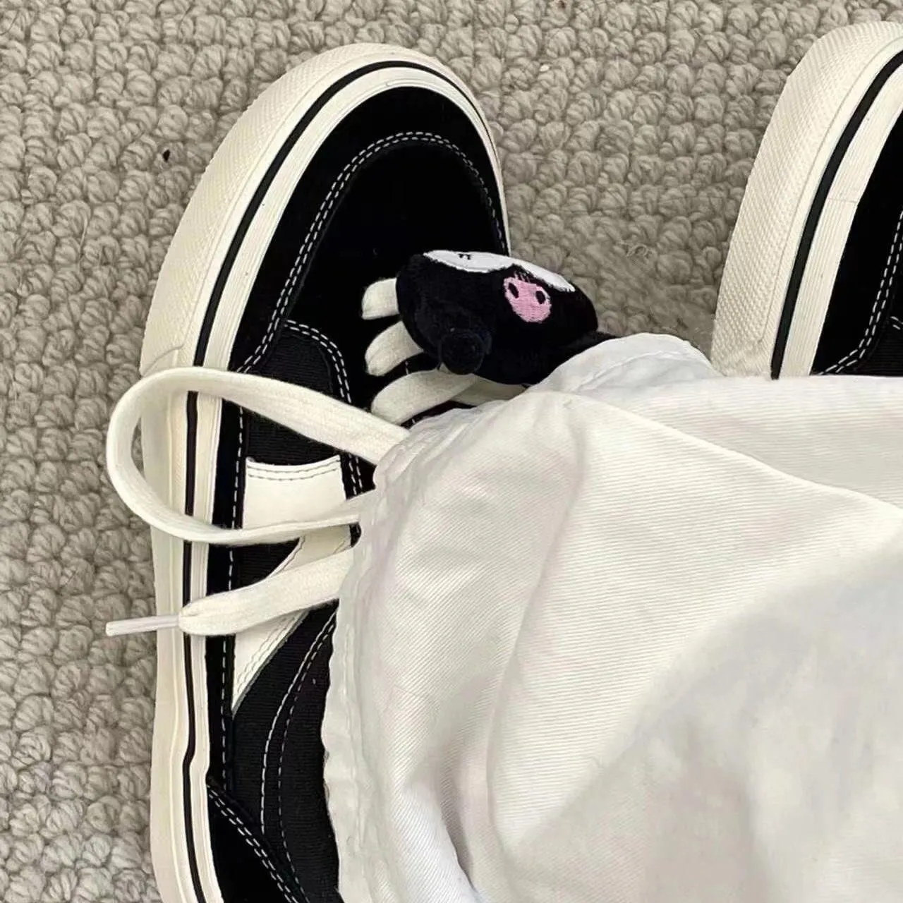 Kawaii Black Kuromi Canvas Shoes