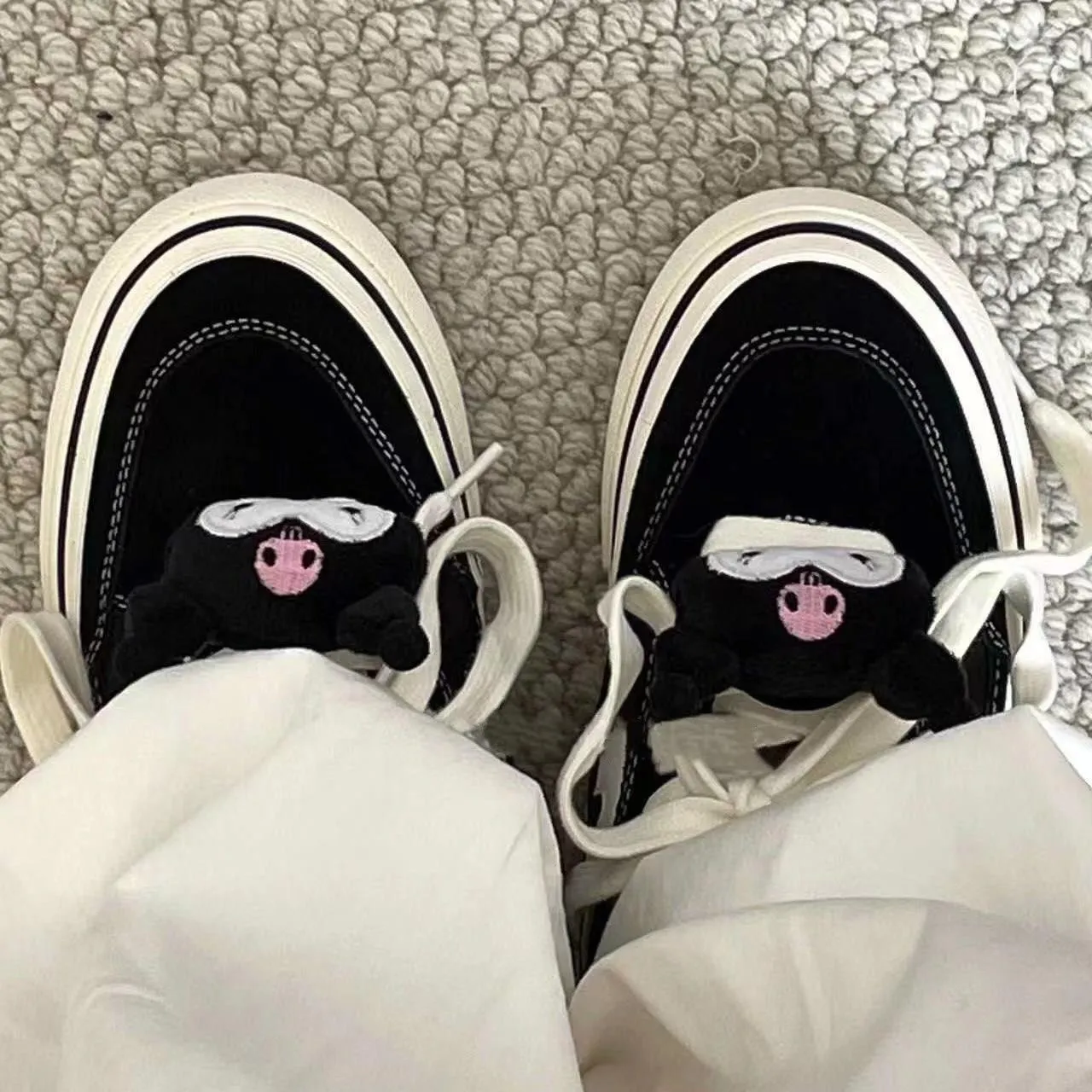 Kawaii Black Kuromi Canvas Shoes