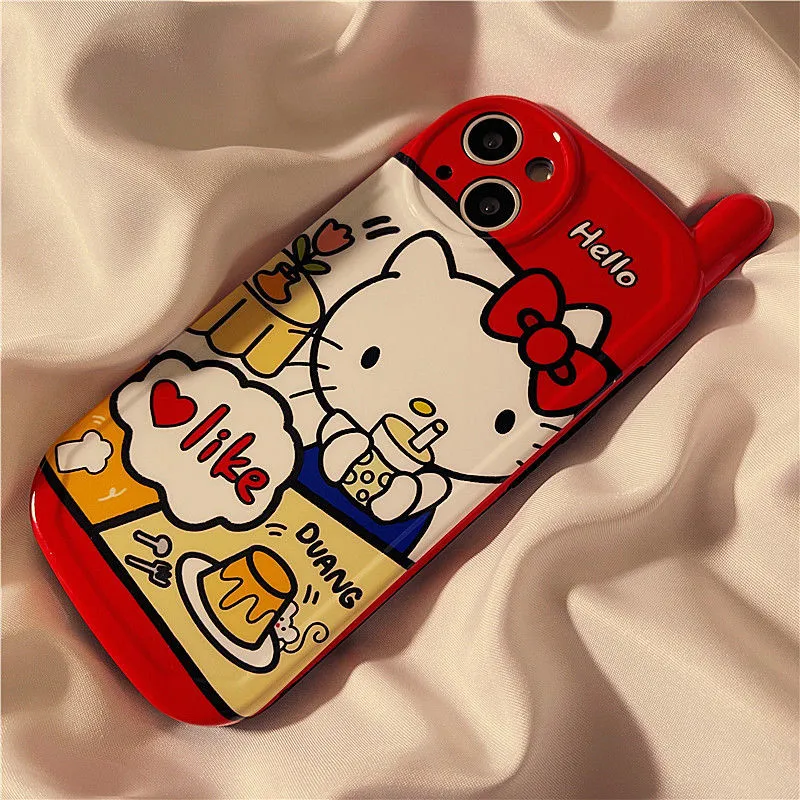 Kawaii Retro Antenna Hello Kitty iPhone Case