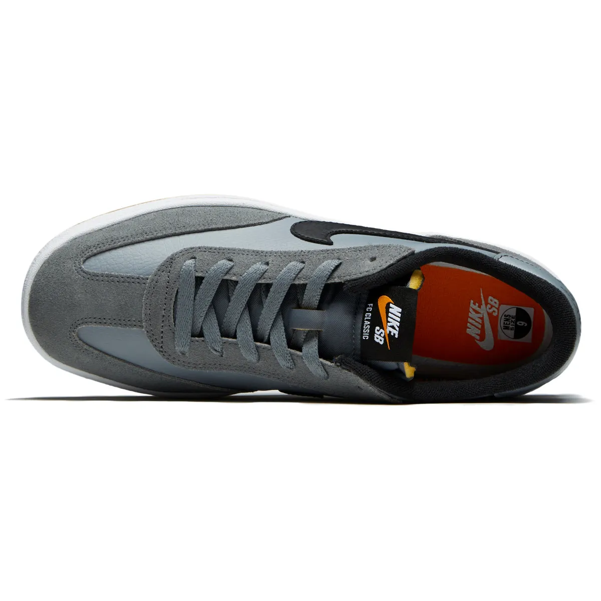 Nike SB FC Classic Shoes - Cool Grey/Black/White/Vivid Orange