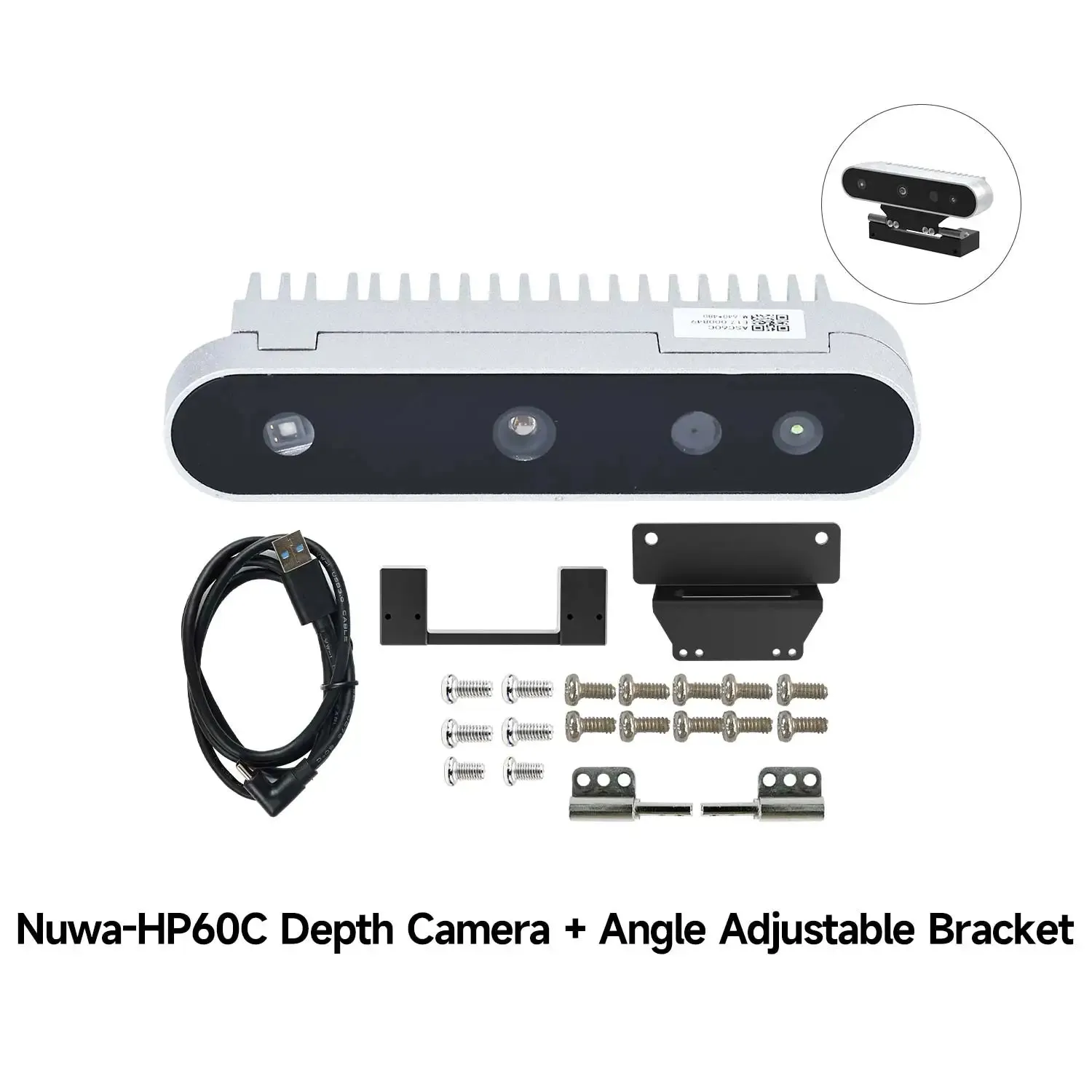 Nuwa-HP60C Depth Camera 3D Vision With High-resolution Imaging Sensor 73.8° Large FOV Measuring Range 0.2-4M for ROS Robot Car