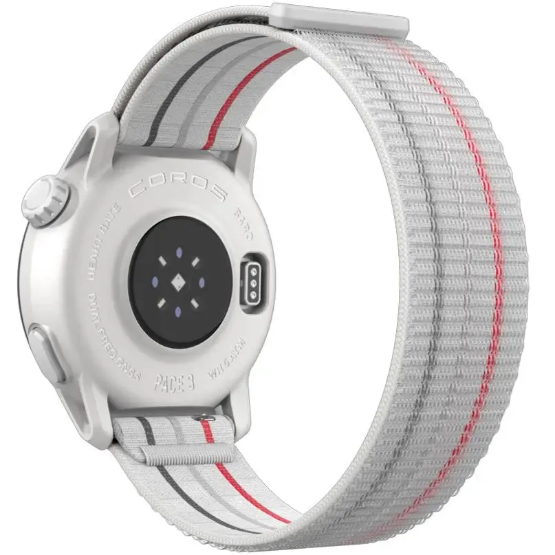 PACE 3 GPS Sport Watch - Nylon Band - White
