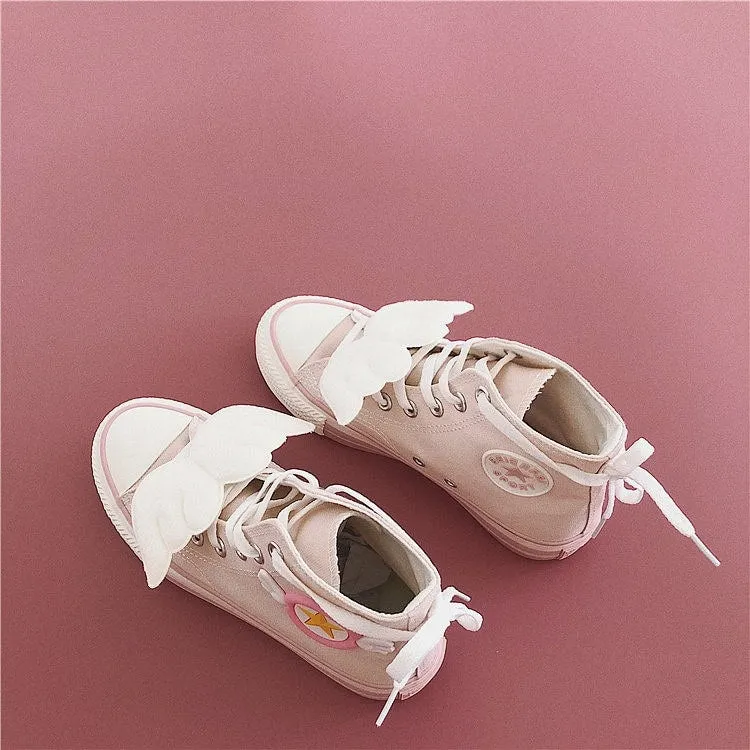 Pink Cardcaptor Sakura Wings Canvas Shoes