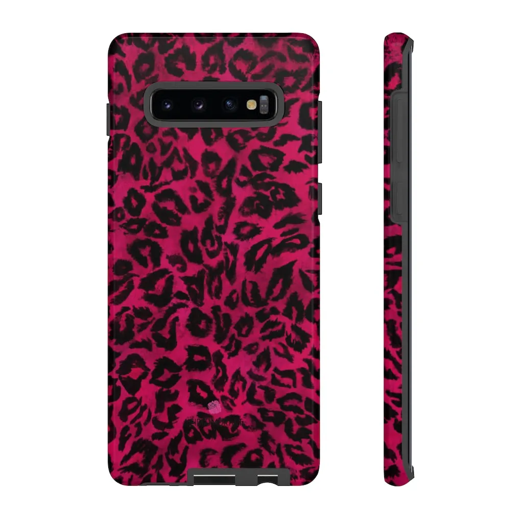 Pink Leopard Designer Tough Cases, Animal Print Best Case Mate iPhone Samsung Case-Made in USA