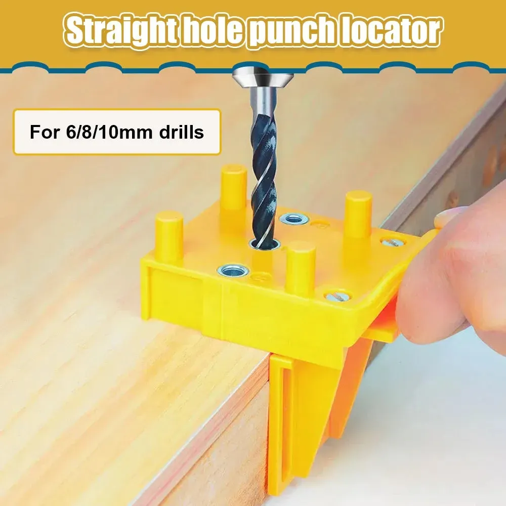 Quick Wood Doweling Jig ABS Plastic Handheld Pocket Hole Jig System 6 8 10mm Drill Bit Hole Puncher for Carpentry Dowel Joints