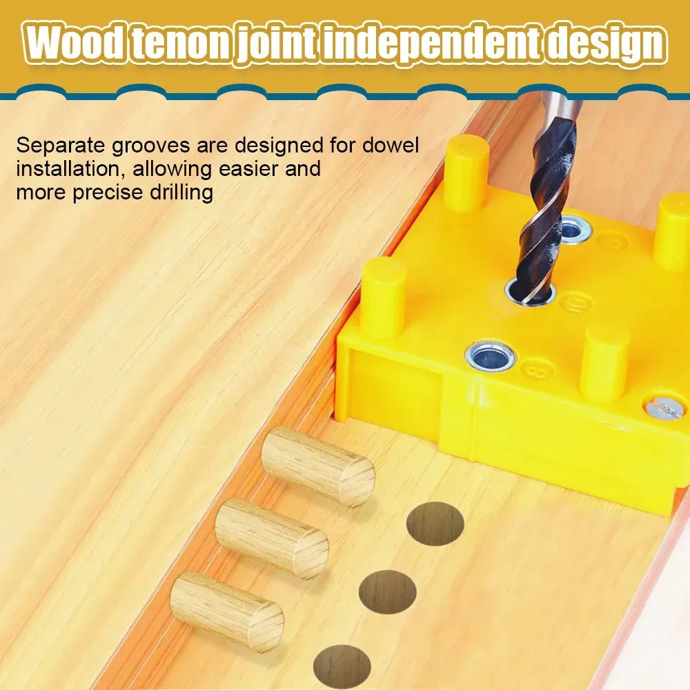 Quick Wood Doweling Jig ABS Plastic Handheld Pocket Hole Jig System 6 8 10mm Drill Bit Hole Puncher for Carpentry Dowel Joints