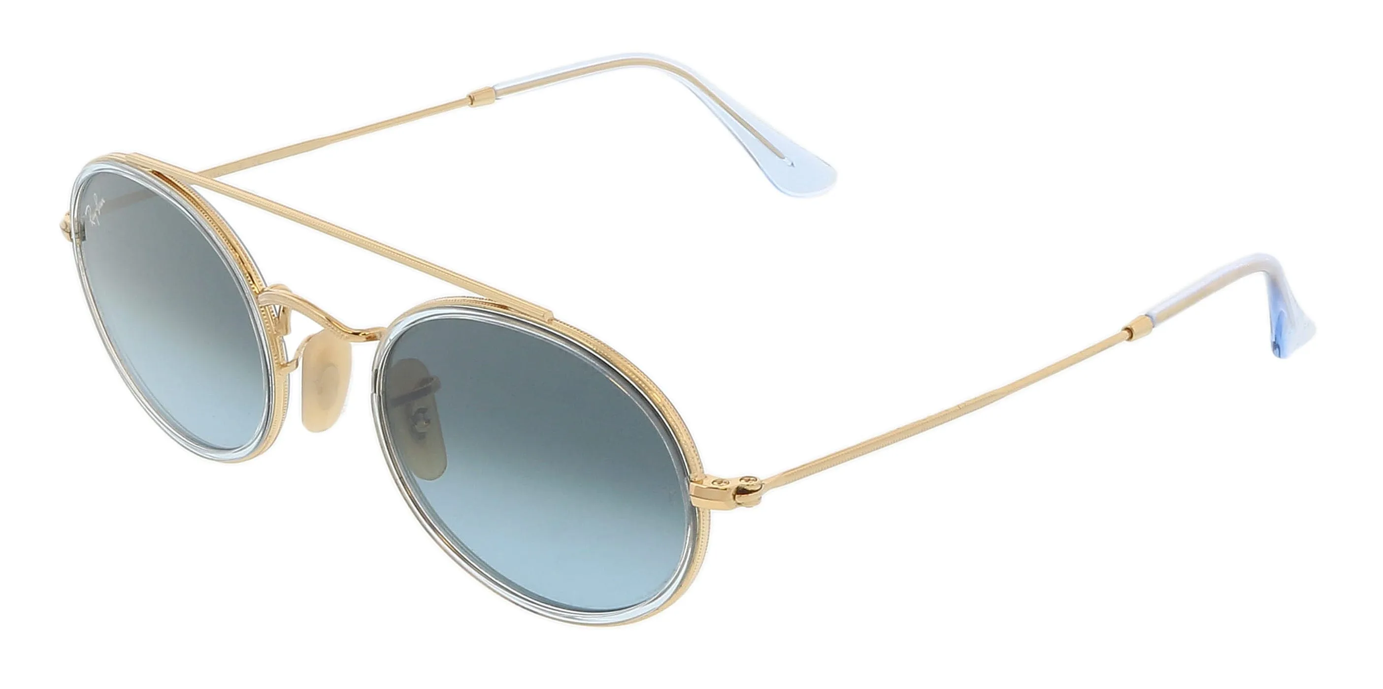 Ray-Ban 0RB3847N 91233M52 Gold Blue Full rim Oval Sunglasses