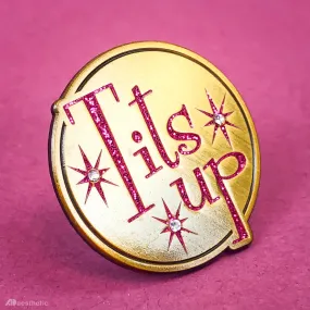 Tits Up Enamel Lapel Pin