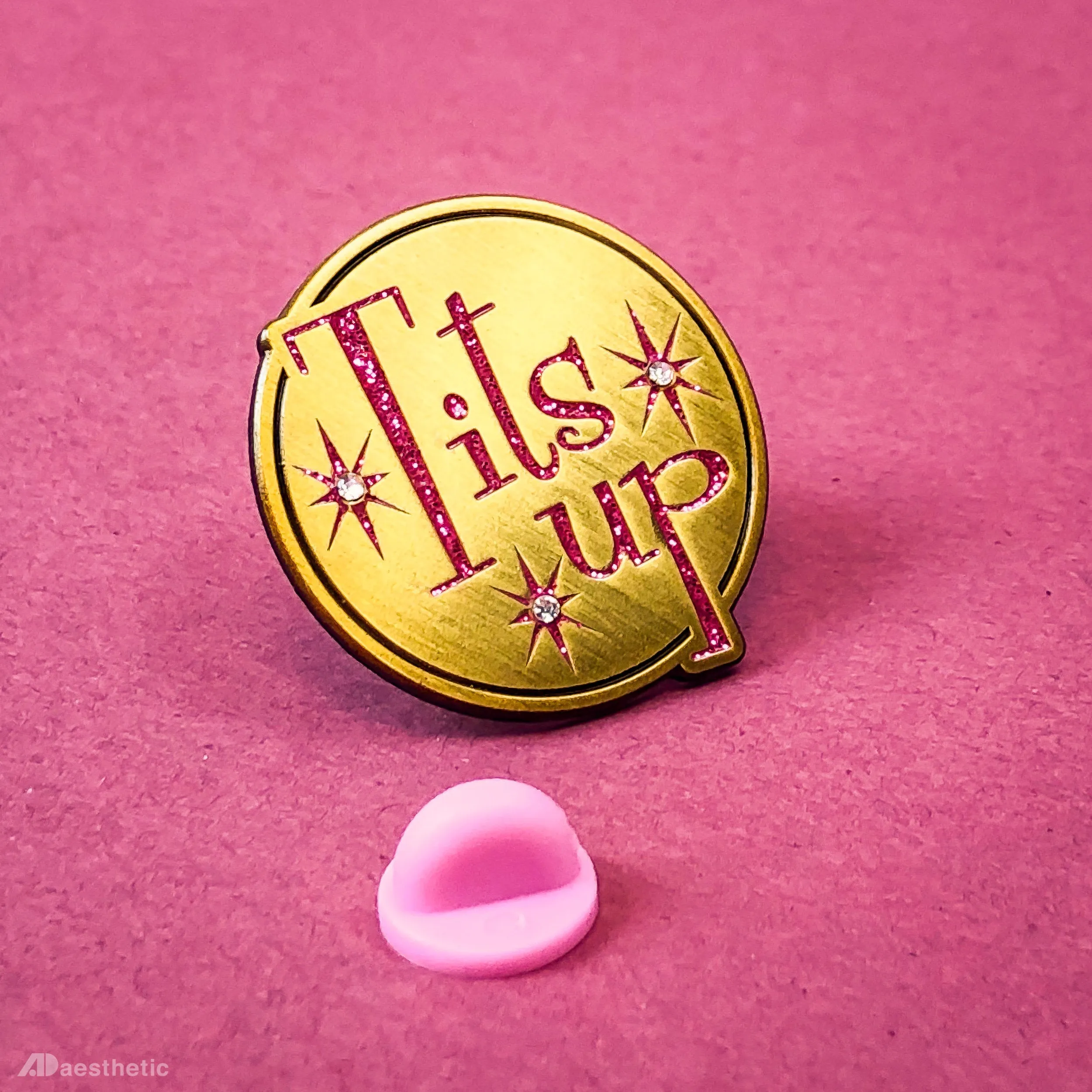 Tits Up Enamel Lapel Pin