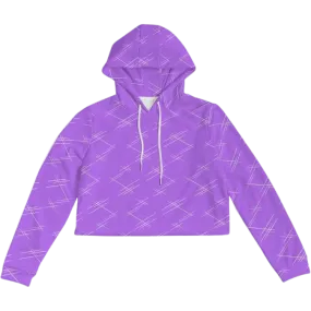 White Scratches Women's Cropped Hoodie (FREE SHIPPING)