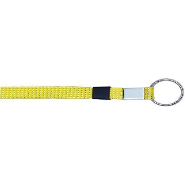 Wholesale Key Ring Glitter 3/8" - Neon Yellow (12 Pack)